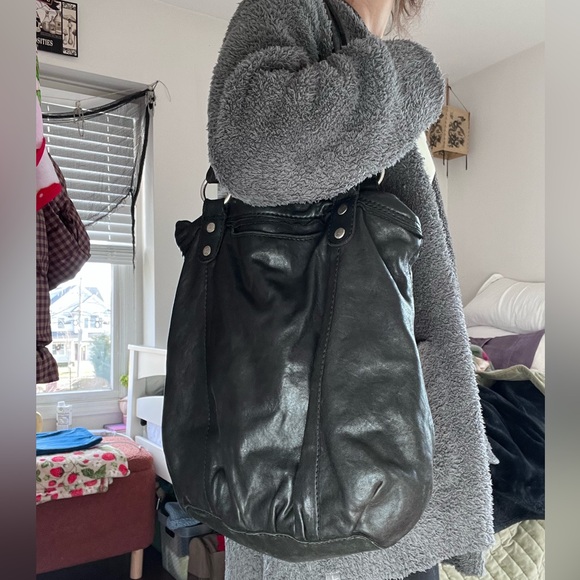 Lucky Brand Black Leather Tote Bag - Picture 5 of 6